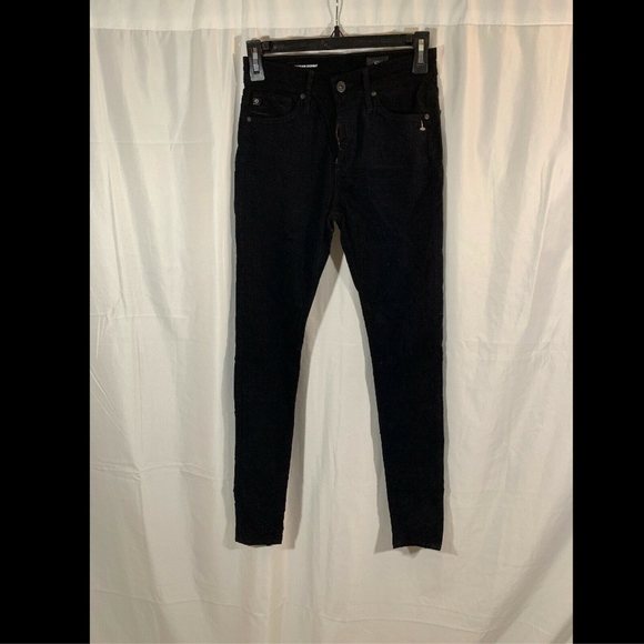 DEFECT $188 AG The Farrah High Waist‎ Skinny Corduroy Pants in Black [SZ 24 ] - Picture 3 of 8